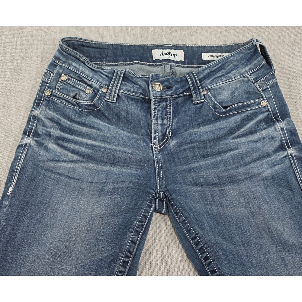 Daytrip Virgo Bootcut Jeans Women 28 Blue Excellent Rhinestone Medium Wash
